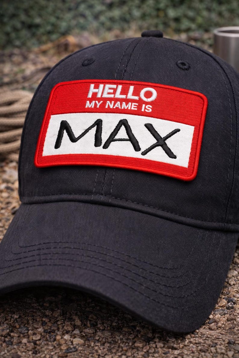 Hello My Name Is Custom Patch Name Patch Personalized Name Patch Name Tag with Hook Fastener Available image 4