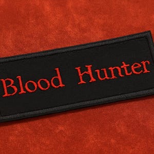 Blood Hunter-patch/opstrijkpatch/retropatch/geborduurde opnaaibare appliqué voor jas, kleding/rugzak/karakterklassen/D&D/tabletop gaming