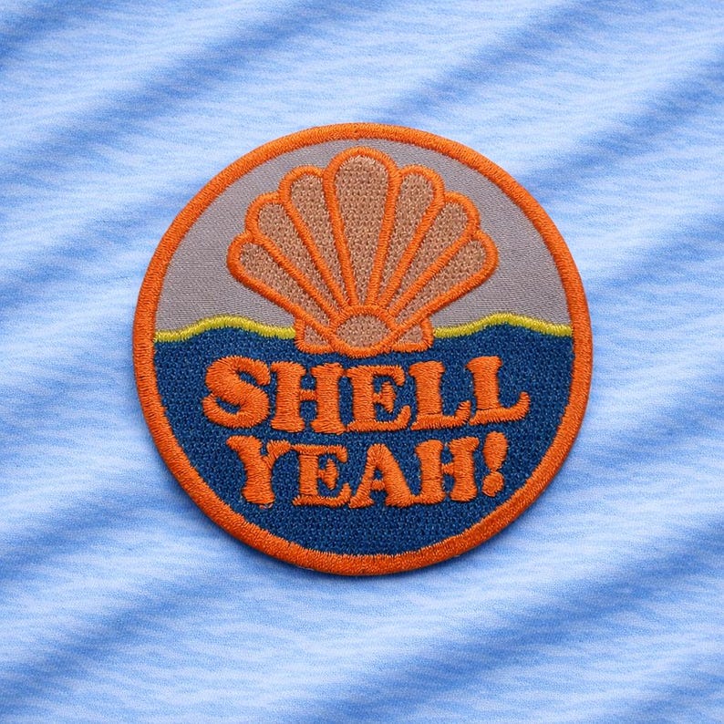 Shell Yeah! Patch/Iron-On Patch/Fun Ocean Vacation Coconut Girl/Beach Souvenir Gift/Sew-on Applique for Clothing, Hats, Tote Bags, Backpack image 18