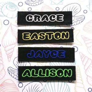 Personalized Name Patch Embroidered Iron-on/Sew-on Applique for Uniforms Vest Jacket Clothing Backpack - Custom Text Patches, Custom Nametag