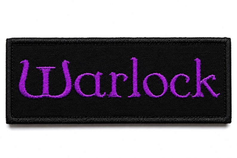 Hexenmeister Aufnäher/Bügelbild/Retro Vintage/gestickte Applikation für Jacke, Kleidung, Rucksack, Charakterklassen/D&D/Tabletop Gaming Bild 2