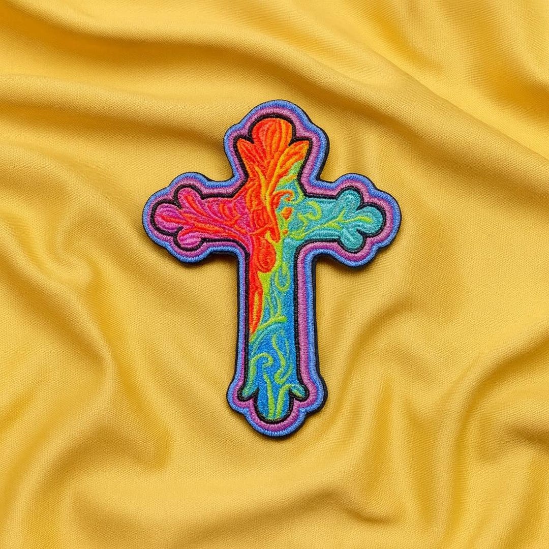 Christian Cross Patch/faith Patch/iron-on Patch/religious Patch/sew-on ...