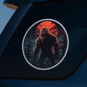 Bigfoot Sticker Decal, Waterproof Vinyl Cryptid Sticker, Water Bottle Laptop Decal, Sasquatch, Myth Legend, Creature, Monster, Roaring