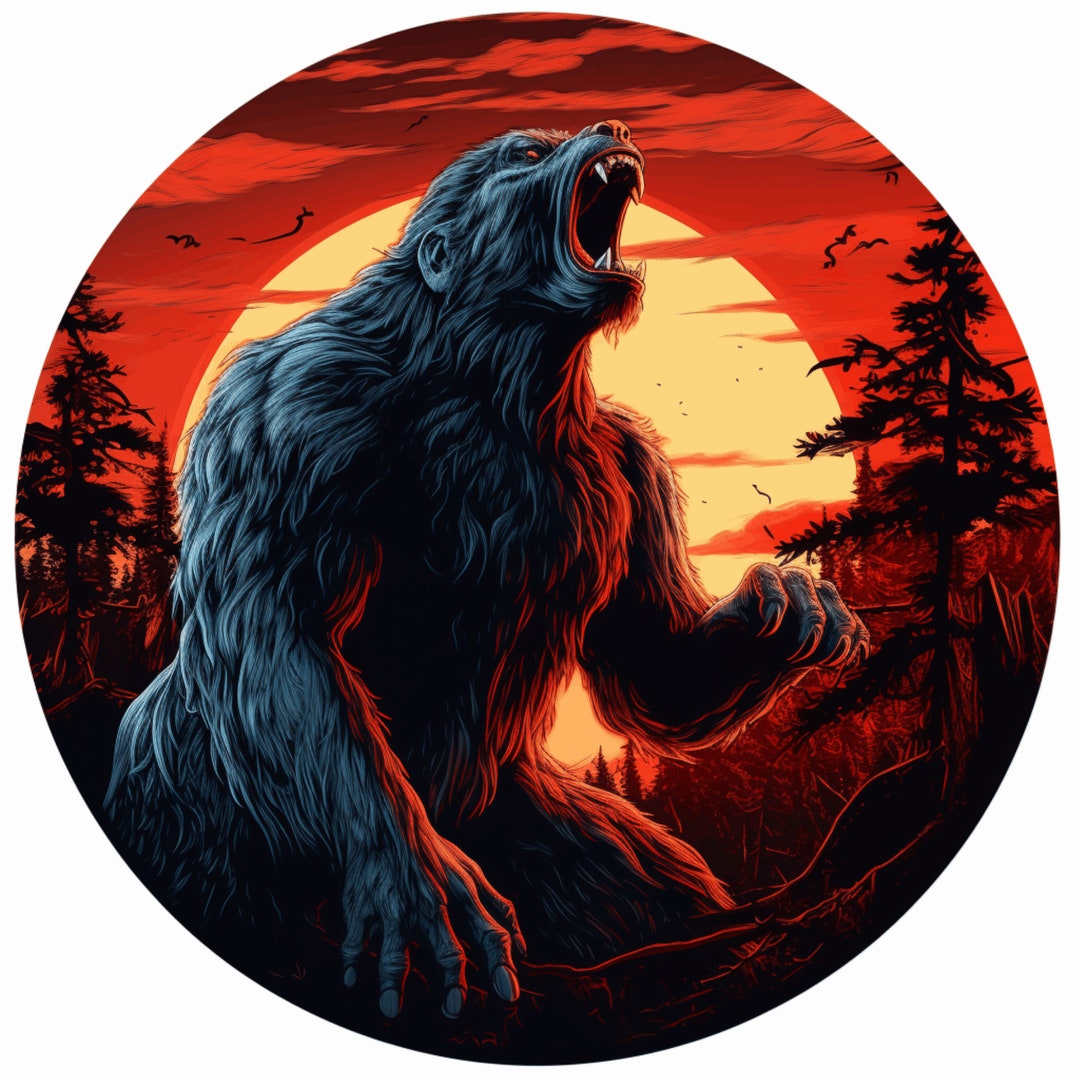 Werewolf Sticker Decal Waterproof Vinyl Cryptid Sticker Etsy