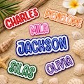 Custom Embroidered Name Patch – Personalized Text Patches | Colorful Name Patch Iron-On or Sew-On | For Clothes, Uniforms, Bags