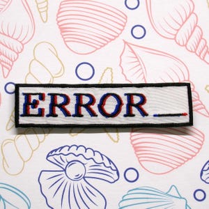 ERROR__ - グリッチパッチ - 刺繍アイロン接着/縫い付けカスタムアップリケ / ベストジャケット衣類バックパック / 90年代ノスタルジアゲーマーオールドスクールDIY