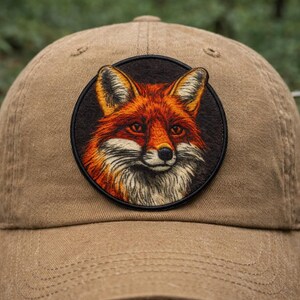 Red Fox Patch/Iron-On Patch/Wild Animal Badge, National Parks and Nature, Hiking & Camping/Sew-on Applique for Vest/Jacket Clothes Backpack image 2