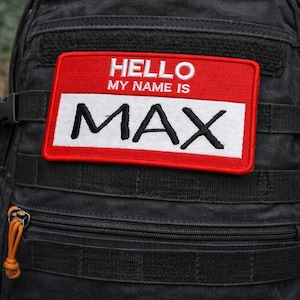 Hello My Name Is Custom Patch Name Patch Personalized Name Patch Name Tag with Hook Fastener Available image 5