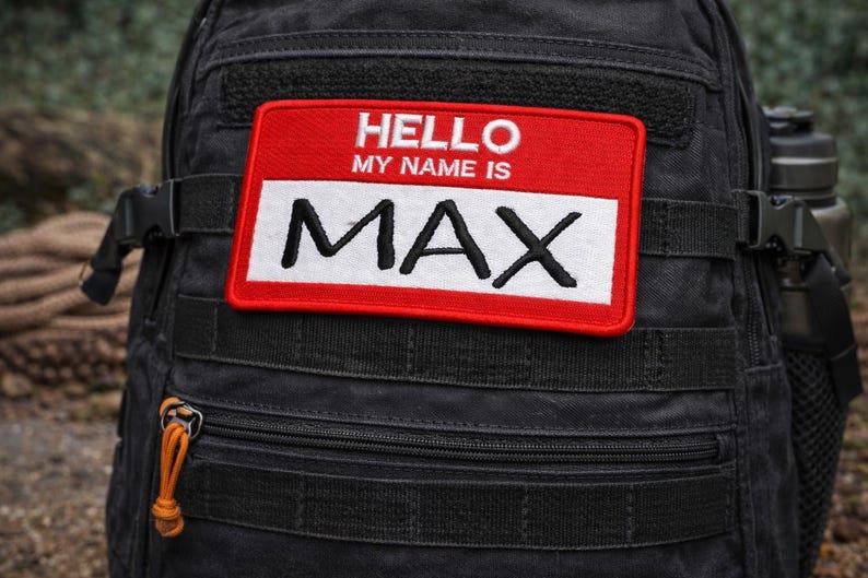 Hello My Name Is Custom Patch Name Patch Personalized Name Patch Name Tag with Hook Fastener Available image 5