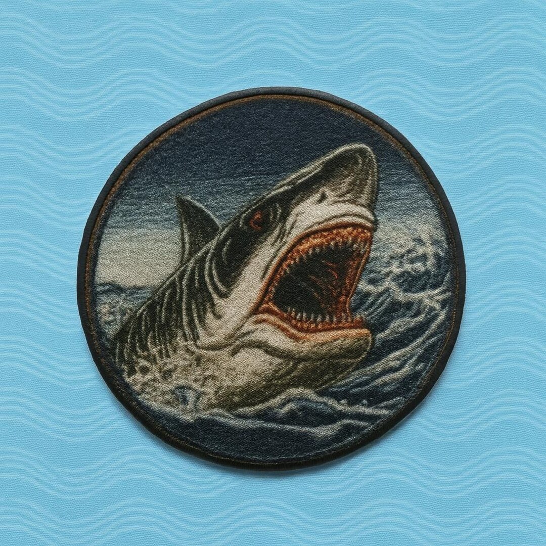 Iron-on Great White Shark Patch/sew-on Applique Clothing & Backpacks ...