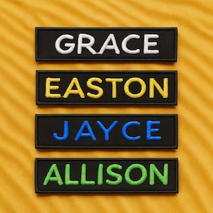 Name Patch Custom Your Name Personalized Tag Embroidered DIY Iron-On Applique Uniform Vest Jacket Clothing Backpack, MC, Motorcycle, Club