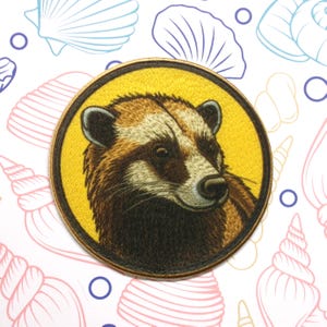 Honey Badger-patch opstrijk-/naaimachineappliqué voor vestjas, kleding, rugzak, badge wilde dieren, natuur en buiten, dieren in het wild, parken, bos