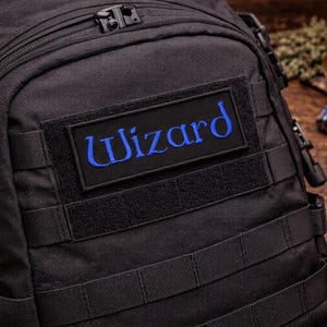 Écusson sorcier/Écusson thermocollant/Geeks et gamers/Classes de personnages/D&D/Jeux sur table/Appliques brodés à coudre pour vêtements, chapeaux image 3