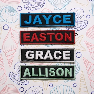 Personalized Name Patch Iron On/Sew On Embroidered Applique Patch for Clothes Jackets Backpacks, Embroidered Name Patch, Custom Name Tag