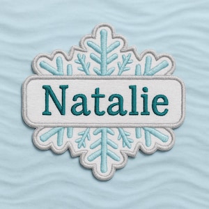 Custom Christmas Name Patch – Personalized Embroidered Holiday Patch – Sew On or Iron On Patch for Clothes, Stockings, Custom Xmas Patches