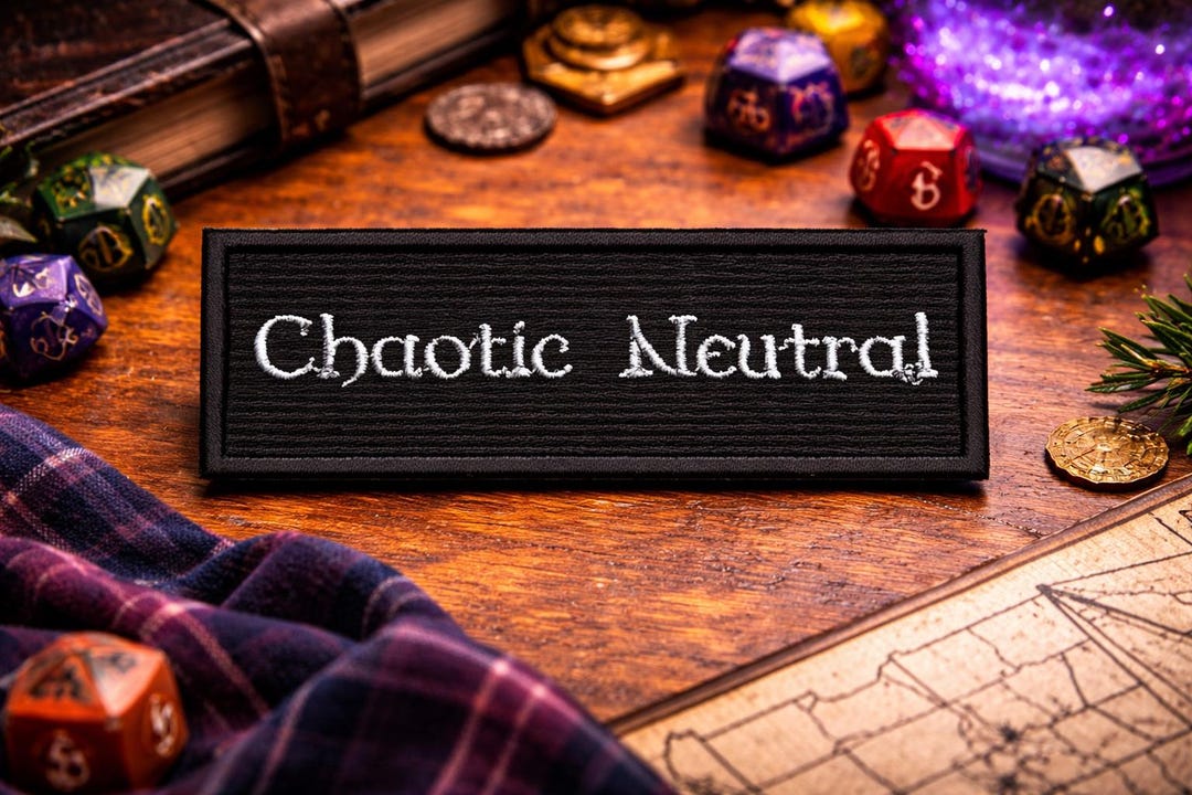 Chaotic Neutral Patch/iron-on Patch/geeks & Gamer/tabletop Gaming ...