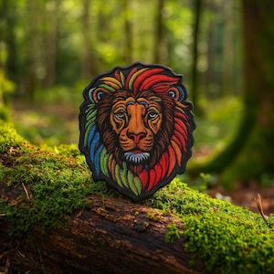 Majestic Lion Patch Iron-on/Sew-on Applique for Jackets, Vest, Clothing, Outdoor Gear, Wild Animal Badge, Nature, Roaring Big Cats, Africa