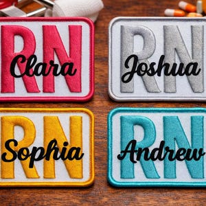 Custom Nurse Patch, Personalize Name Patch for Nurse, Nurse Appreciation Patch, Iron On/Hook & Loop Patches for Backpacks Hats
