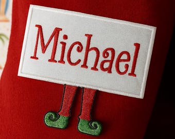 Christmas Custom Embroidered Name Patch – Personalized Text Patches | Colorful Name Patch Iron-On or Sew-On | For Stockings, Clothes, Bags