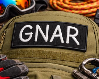 GNAR Patch/Iron-On Patch/Extreme Sports Adventure/Adrenaline Junkie/Radness/Embroidered Sew-on Applique for Clothing Vest/Jackets Backpacks