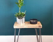 Industrial style rustic scaffold side table