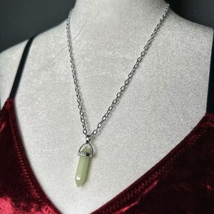 Glow In The Dark Crystal Pendant Necklace