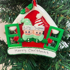 Fenster Familie Personalisierte Weihnachtsbaum Dekoration Ornament 2 / 3 / 4 / 5 /Weihnachtsgeschenk / personalisierte Stammbaum Dekoration Christbaumkugel