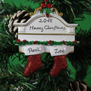 Mantel Familie Personalisierte Weihnachtsbaum Dekoration Ornament 2 / 3 /4/5/6/7/8/9 Weihnachtsgeschenk / personalisierte Familiendekoration Christbaumkugel
