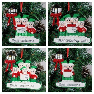 Sternsinger Familie Personalisierte Weihnachtsbaum Dekoration Ornament 2 / 3 / 4 / 5 Weihnachtsgeschenk / personalisierte Stammbaum Dekoration