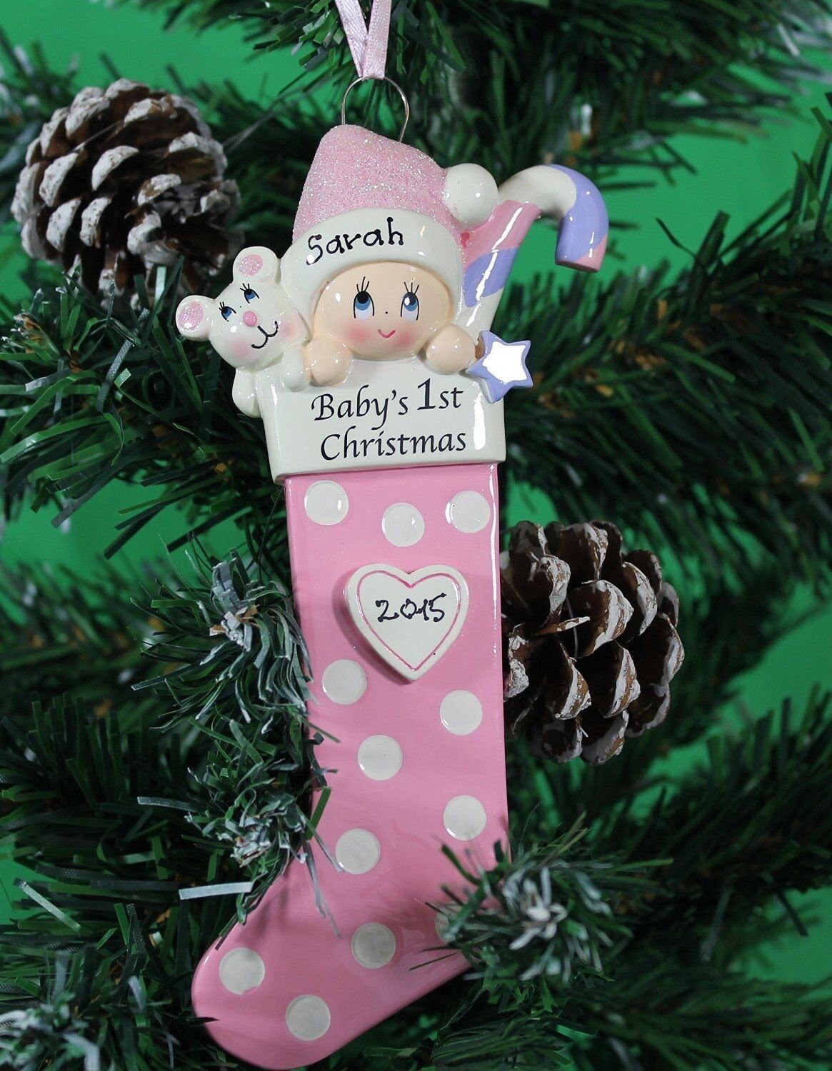 Baby's First Christmas Personalised Ornament Happy Family Tree XMas Decoration  f Christmas gift /personalised Hers family tree Decor Bauble
