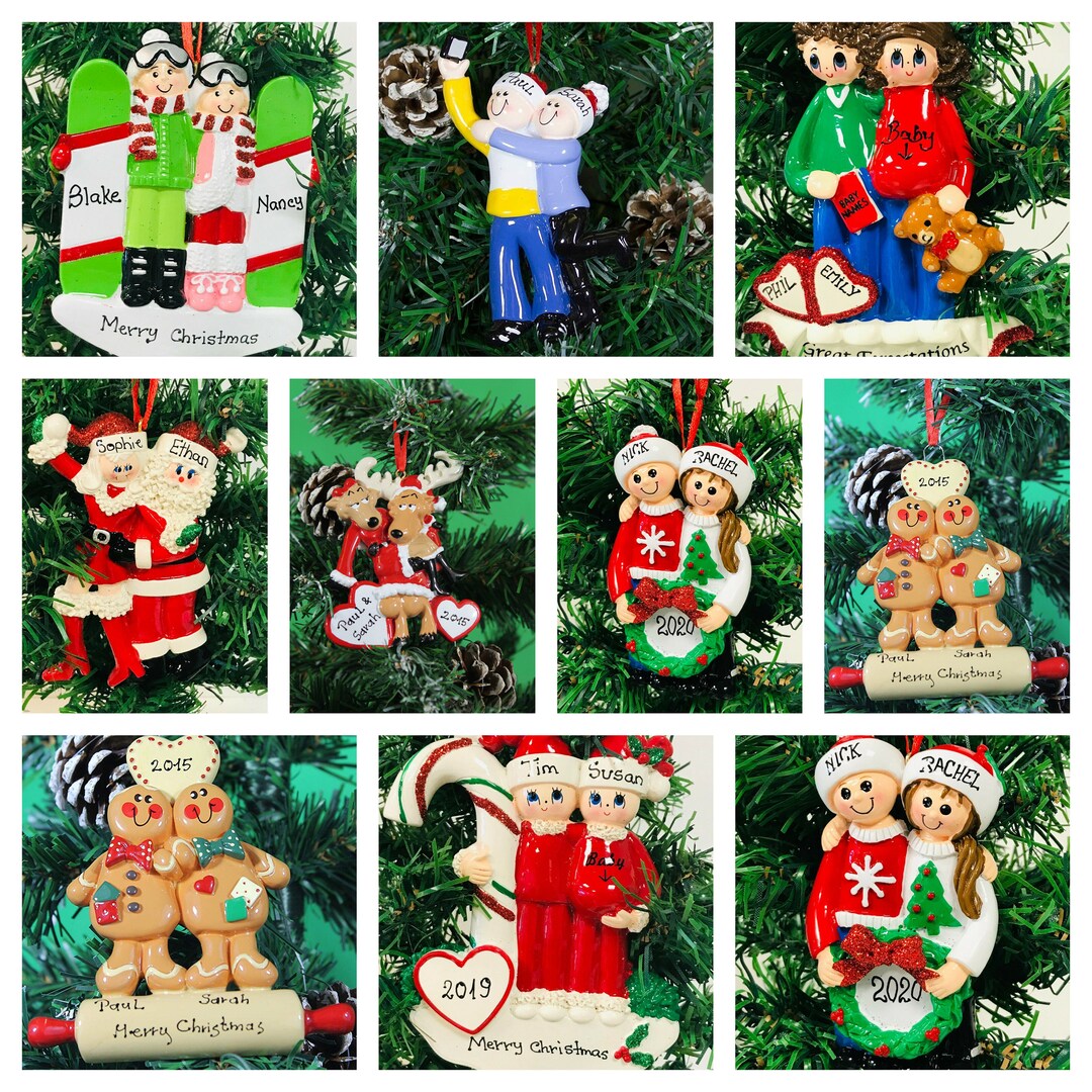 Pregnant / Couples Ornament Personalised Christmas Happy - Etsy UK
