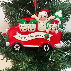 Baumtag Personalisierte Weihnachtsbaum Dekoration Ornament 2 / 3 / 4 / 5 / Weihnachtsgeschenk / personalisierte Stammbaum Dekoration Christbaumkugel