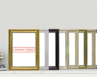 Ornate Picture Frame Shabby Chic Picture frame photo frames White Gold or Black, distressed  white ,silver and gunmetal A1/A2/A3/A4/A5 sizes