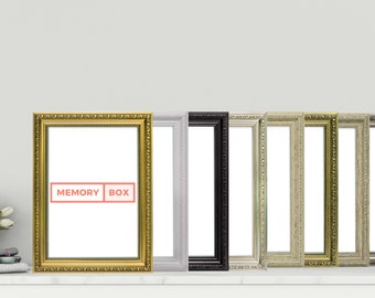 A1/A2/A3/A4/A5 Ornate Picture Frame Shabby Chic Picture frame photo frames White Gold or Black, distressed  white ,silver and gunmetal