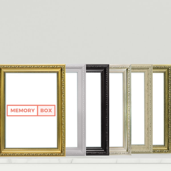 Gold and White Ornate Frame Etsy