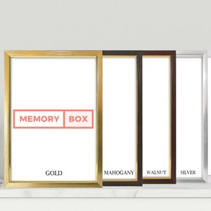 Linear Range Thin Picture Frames Choice of 5 Colours A3/A4/A5 Painting, Print, Photo Frames Black Gold White Walnut Mahogany Colours