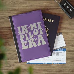 Passhülle, Pilot-Ära-Reisedokumentehalter, Luftfahrt-Thema Passport-Brieftasche, Flugbesatzungs-Geschenk, Reiseveranstalter