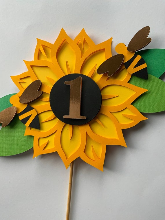 Sweet Sunflower Cake Topper Etsy