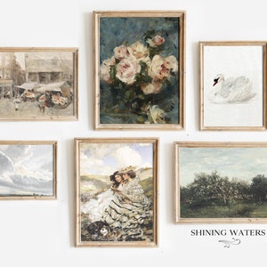 Whimsical Victorian Printable Wall Art Gallery Set of 6 | Instant Digital Download | Light Academia