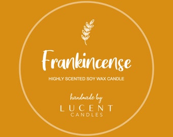 Frankincense 100g Christmas Scented Tin Soy Wax Candle