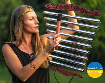 Divya Sound Healing Metallophone Fire Instrument for stress relief Meditation Chakraphone chimes bells Overtone pentatonic singing bowls