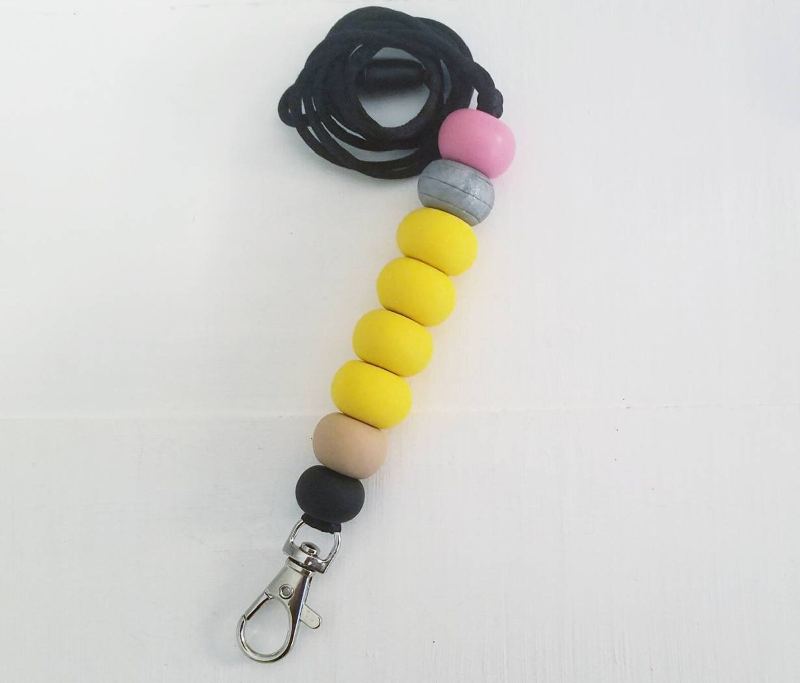Pencil Lanyard Lanyard Teacher Lanyard Clay Beaded Lanyard Etsy