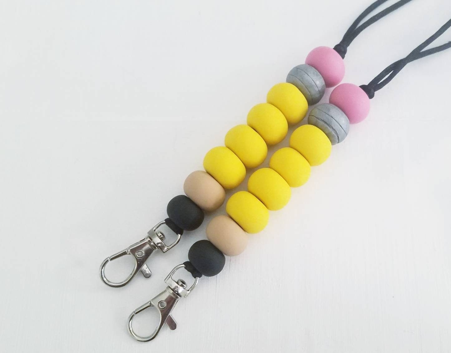Pencil Lanyard Lanyard Teacher Lanyard Clay Beaded Lanyard Etsy
