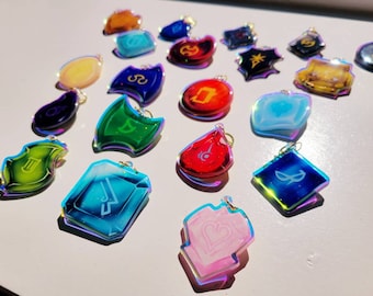 Job Stone FFXIV-Inspired Rainbow Acrylic Keychain Charm