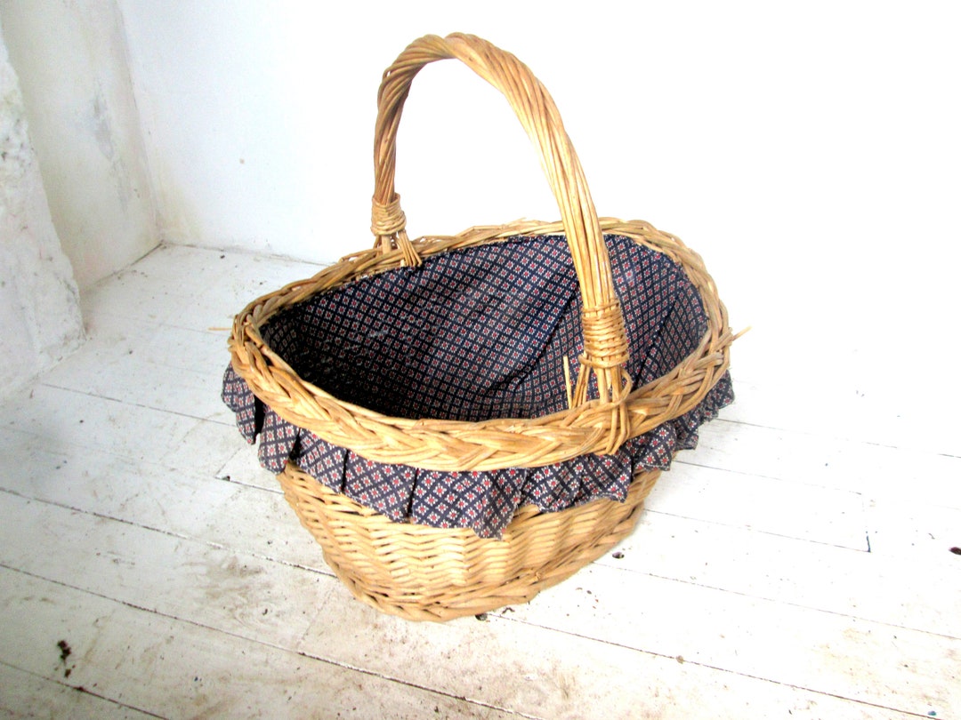 Basket Retro Vintage Shopping Basket - Etsy