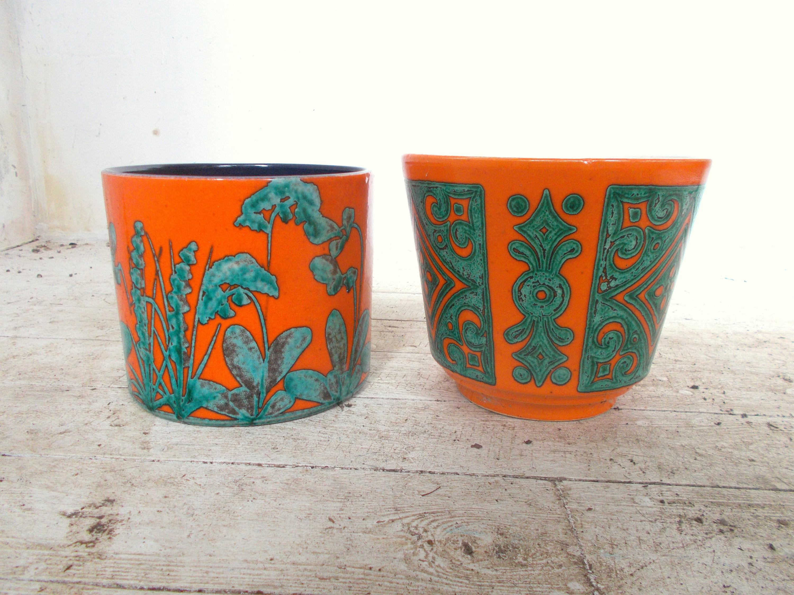 Gartentöpfe In Herbst-Orange – Blumentopf Mit Entwässerungsloch, Für Drinnen & Draußen