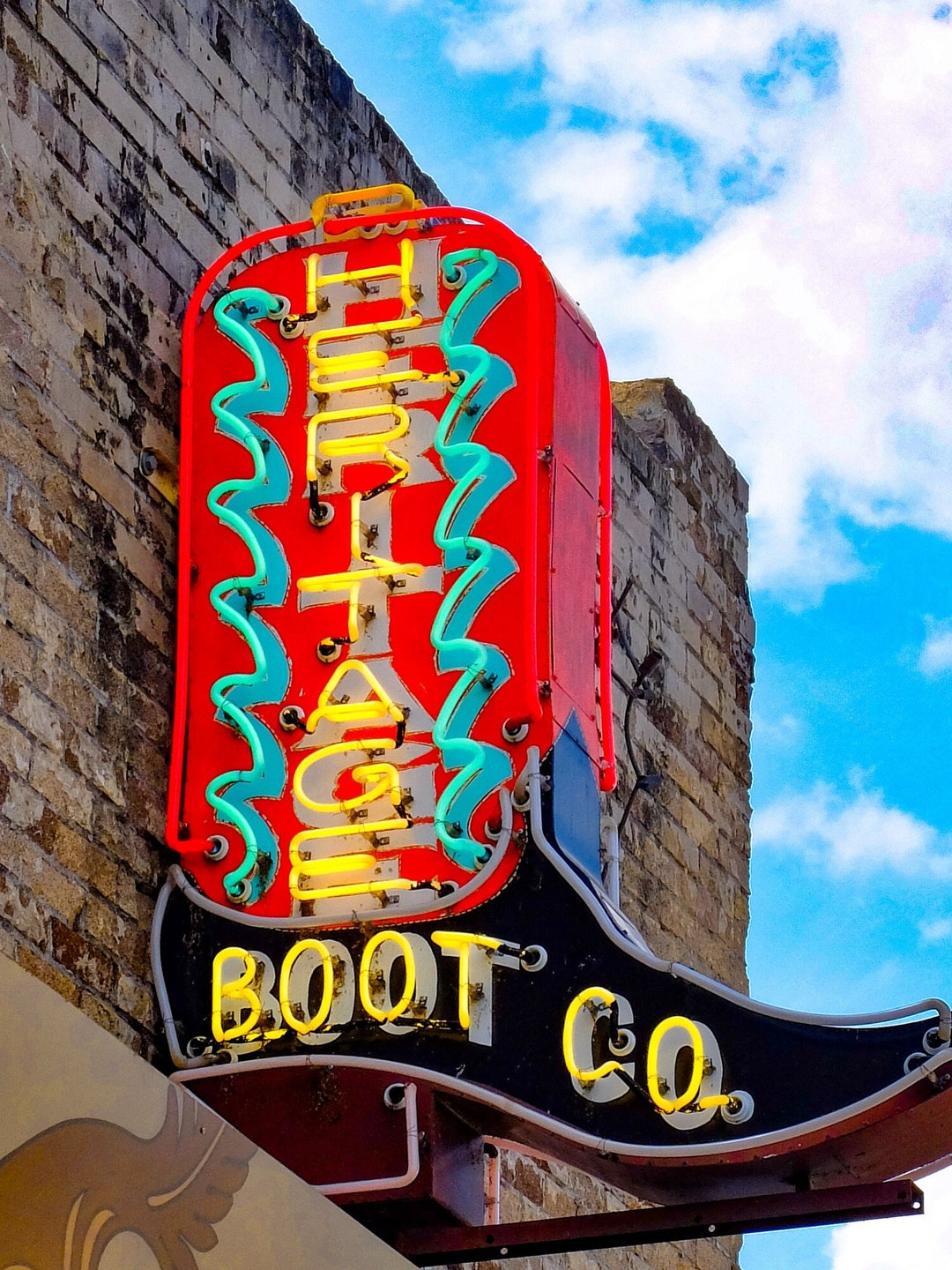 Heritage Boot Co, Neon Sign, Austin, Texas - Etsy