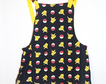 Adult Anime Romper: Pika Pocket Monsters Print, Fleece Lined (XL)