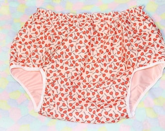 Lollipop Print Adult Diaper Cover: Waterproof PUL Fabric (L Size)