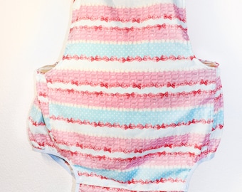 ABDL Romper: Gauze Pastel Sweets Print, Size L/XL